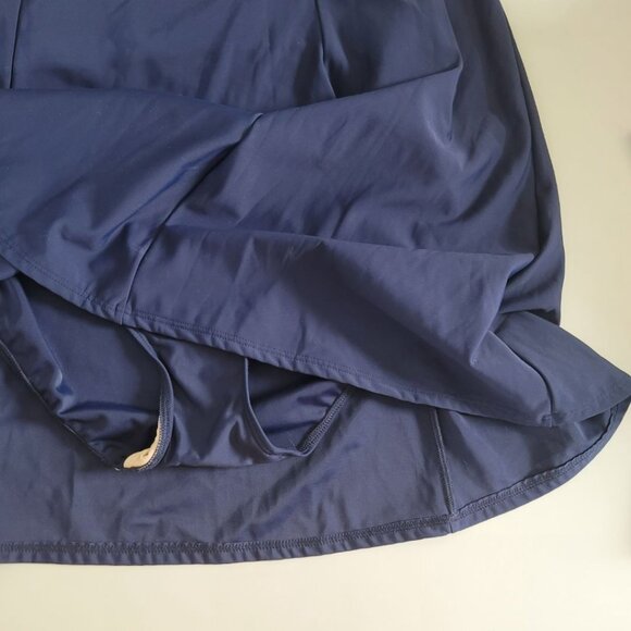 Roman's Swimsuit Dress Strapless Blue White Bow Womens 14W - Picture 5 of 9